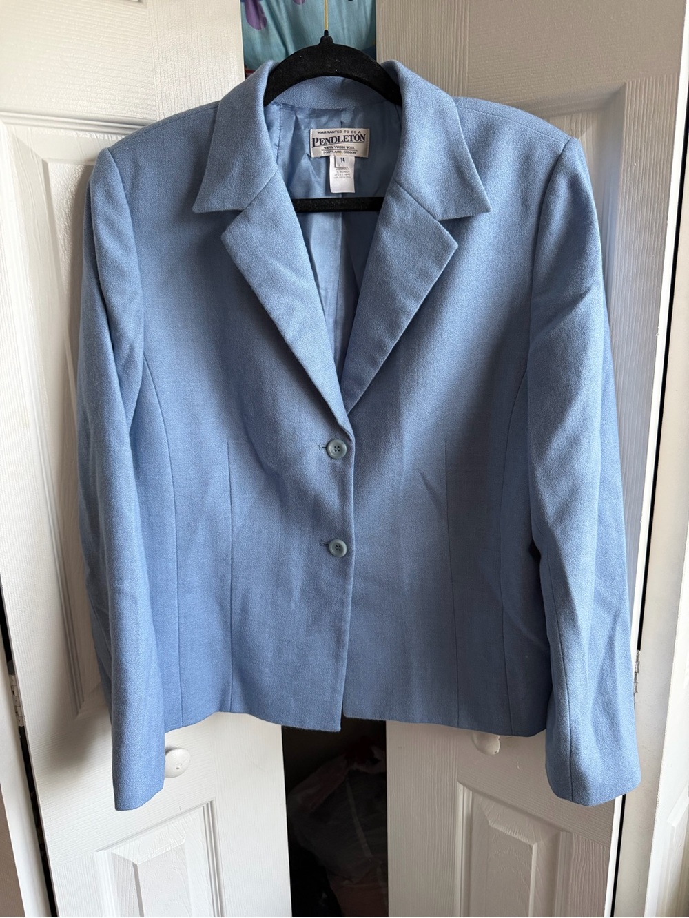 Pendleton Light Blue Virgin Wool Blazer